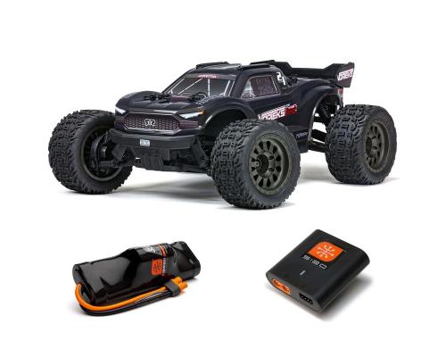 Arrma 1/10 VORTEKS 4X2 BOOST MEGA 550 Brushed Stadium Truck RTR gunmetal accu en lader