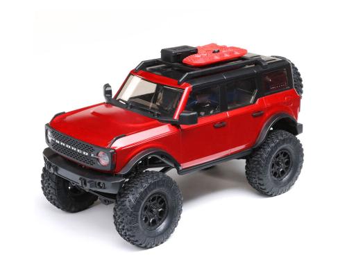 1/24 SCX24 2021 Ford Bronco 4WD Truck Brushed RTR, Red AXI00006T1