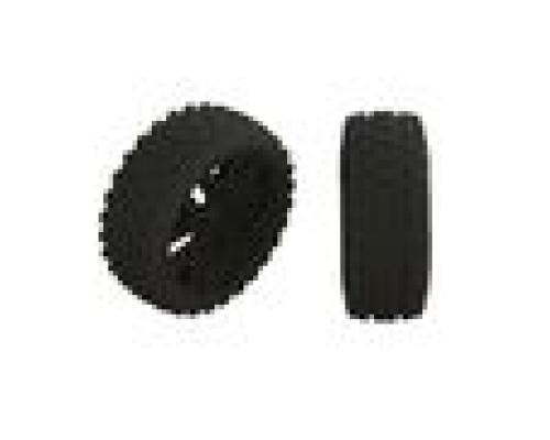 1/8 2HO Front/Rear 3.3 Pre-Mounted Tires, 17mm Hex, Black (2) ARA550057