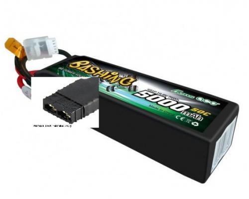 Gens ace Bashing trx Series 5000mAh 14.8V 4S1P 50C-100C Lipo Batterij - Traxxas stekker