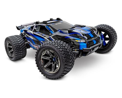 Traxxas Rustler VXL 4X4 ULTIMATE Blauw zonder accu en lader TRX67097-4BLUE