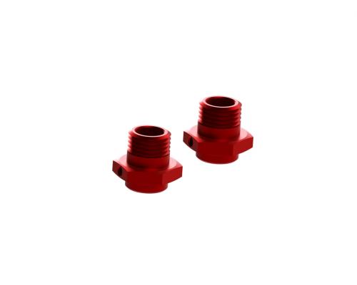 AR310484 Wheel Hex Aluminum 17mm (16.5mm Thick) Red (2) ARAC9416