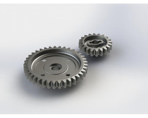 AR310569 Center Gearbox Gear Set: Nero (ARAC5002)