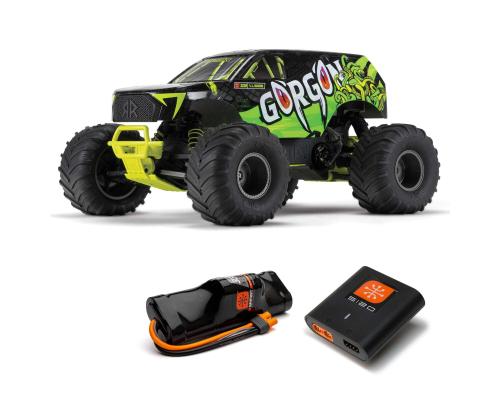 ARRMA 1/10 GORGON 4X2 MEGA 550 Brushed Monster Truck RTR incl accu en lader geel ARA3230ST1