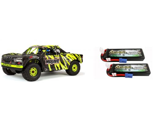 Arrma 1/7 MOJAVE 6S BLX 4WD Desert Racer met Spektrum RTR, Groen/Zwart (ARA106058T1) met Powerpack