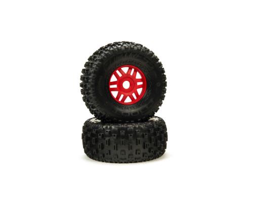 DBOOTS Fortress Tire Set Glued (Black) (2pcs) (ARA550065)