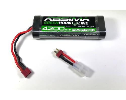 Absima Greenhorn 4100012 7.2V NIMH 4200mah deans met adapter tamiya