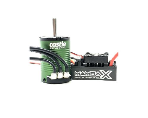 Castle - Mamba X SCT - Combo - 1-10 Extreem SCT regelaar met 1410-3800 5mm motoras Sensored Motor