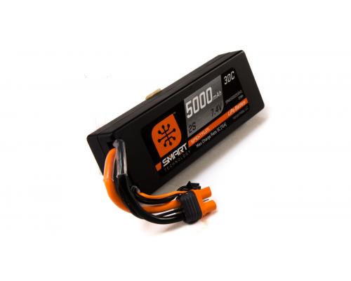 7.4V 5000mAh 2S 30C Smart LiPo Battery, Hardcase, IC3 (SPMX50002S30H3)