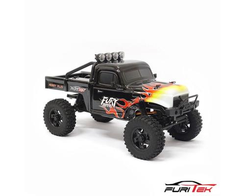 FX118 FURY WAGON RTR SCHWARZ MIT FLAMMEN FURITEK BRUSHLESS 1/18 RC CRAWLER FUR2411