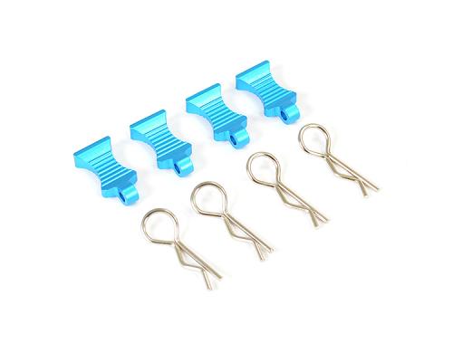 FASTRAX FAST206AB PRO ALUMINIUM EASYPULL TABS & BODYCLIPS (4PC) - BLAUW