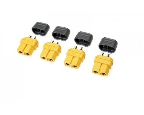 Connector - XT-60 - met beschermkap - Goudcontacten - Vrouw. - 4 st