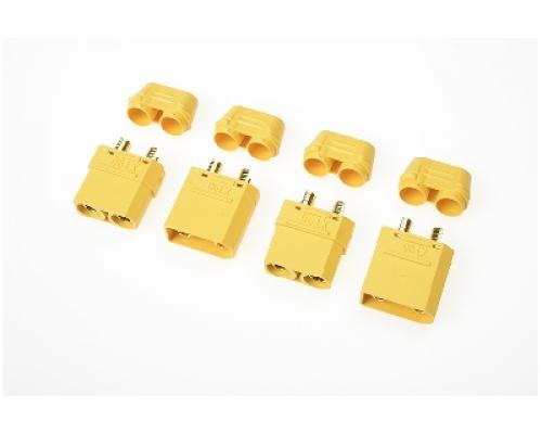 Connector - XT-90H - Beschermkap - Goudcontacten - Mannelijk + Vrouwelijk - 2 paar