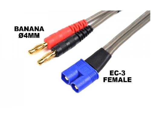 Laadkabel Pro \"Banana 4mm\" - EC-3 Female - 40 cm - Flat silicone wire 14AWG
