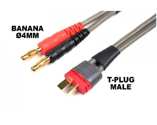 Laadkabel Pro \"Banana 4mm\" - T-Plug - 40 cm - deans wire 14AWG