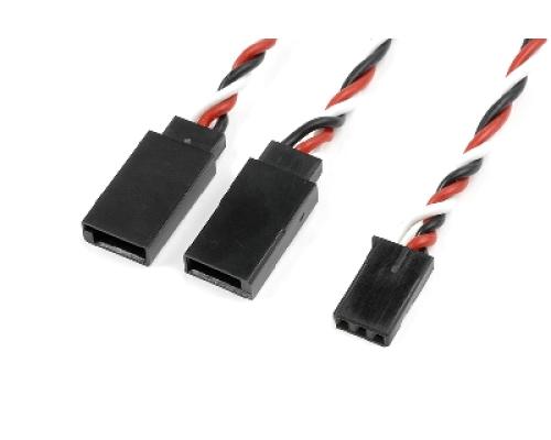 Revtec - Servo Y-kabel - Gedraaide HD siliconen-kabel - Futaba - 22AWG / 60 Strengen - 15cm - 1 st