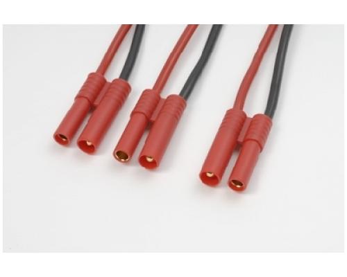 Y-kabel parallel 4.0mm goudstekker, silicone