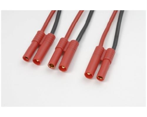 Y-kabel serieel 4.0mm goudstekker, silicone