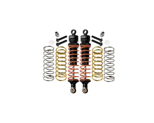 GPM ALUMINUM REAR ADJUSTABLE SHOCKS 102MM -14PC SET orange GPM TRX 1/10 RUSTLER 4x4 HOSS SLASH 4x4