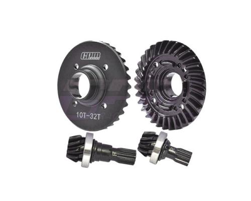 GPM Medium Carbon Stahl Differential gear set F/R 32/10T v&h GPM TRX XRT, X-Maxx GPMXRT1032TSBK
