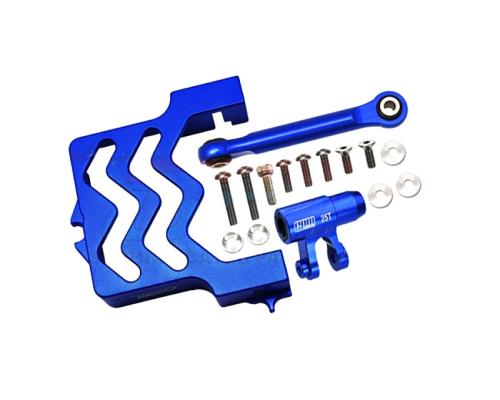 Servo Mount, Saver 25T & Drag Link 6061-T6 Aluminium Blauw GPM TRX XRT GPMXRT024B