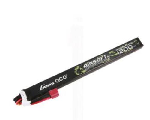 Gens Ace 25C 1200mAh 3S1P 11.1V Airsoft Gun Lipo Battery with T Plug Long size GEA12003S25DL