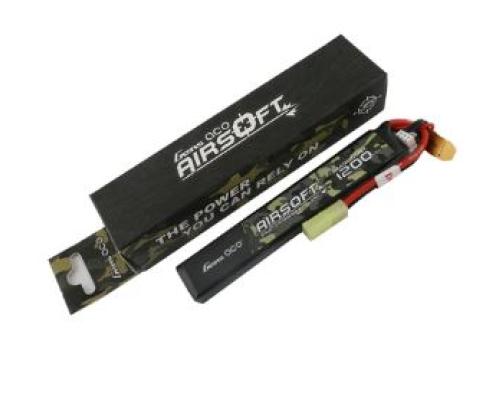 Gens ace 25C 1200mAh 2S1P 7.4V Airsoft Gun Lipo Battery with T Plug GEA12002S25D