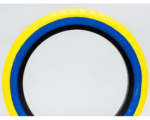 Lagos Crawler BMX tyre 20 Yellow Blue per stuk