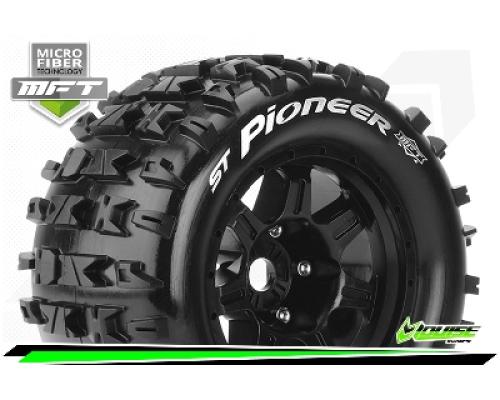 Louise RC - MFT - ST-PIONEER - 1-8 Stadium Truck Bandenset - Gemonteerd - Sport - 3.8 Bead Style Velgen Zwart - 1/2-Offs