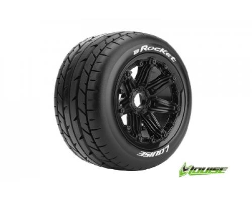 Louise RC - B-ROCKET - 1-5 Buggy Banden - Verlijmd op velg - SPORT - Velgen Zwart 24mm - Hex - Achter - 1 Paar