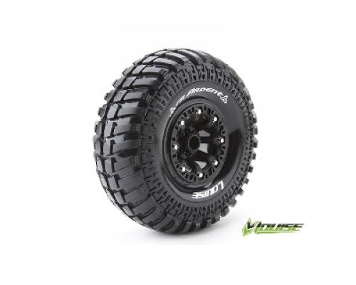 Louise RC - CR-ARDENT - 1-10 Crawler Banden Set - Verlijmd op velg - Super Soft - 2.2\" Velgen Zwart - Hex 12mm - 1 Paar