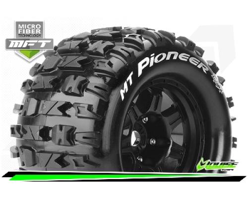 Louise RC - MFT - MT-PIONEER - 1-8 Monster Truck Bandenset - Gemonteerd - Sport - 3.8 Bead Style Velgen Zwart - 0-Offset