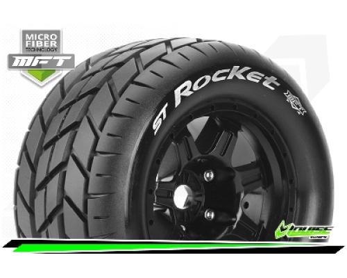 Louise RC - MFT - ST-ROCKET - 1-8 Stadium Truck Bandenset - Gemonteerd - Sport - 3.8 Bead Style Velgen Zwart - 0-Offset 