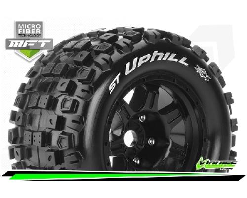 Louise RC - MFT - ST-UPHILL - 1-8 Stadium Truck Bandenset - Gemonteerd - Sport - 3.8 Bead Style Velgen Zwart - 0-Offset 