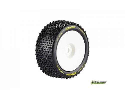 Louise RC - T-PIRATE - 1-8 Truggy Banden Set - Verlijmd op velg - Soft - Velgen Wit - 0-Offset - Zeskant 17mm - 1 Paar