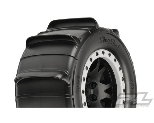 PR10146-13 Sling Shot 4.3\" Pro-Loc Sand Tires Mounted for X-MAXX Front or Rear, Mounted on Impulse Pro-Loc Black Wheels