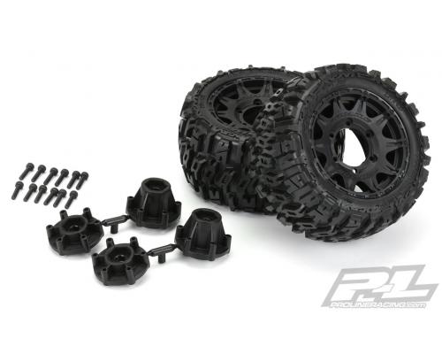 PR10159-10 Trencher LP 2.8\" All Terrain-banden gemonteerd voor Stampede / Rustler 2wd en 4wd voor en achter, gemonteerd