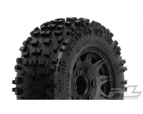 PR1173-10 Badlands 2.8\" All Terrain banden gemonteerd voor Stampede / Rustler 2WD en 4WD vooraan en achteraan, Gemonteer