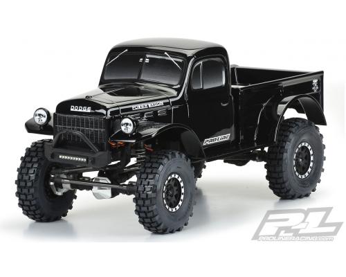 PR3499-18 1946 Dodge Power Wagon, robuuste (zwarte) carrosserie voor 12,3 inch (313 mm) wielbasis crawlers