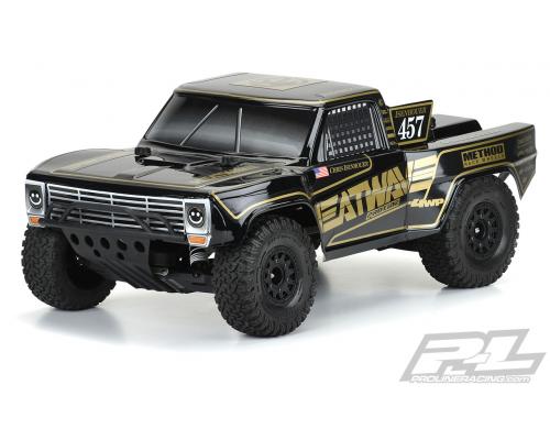 PR3551-18 Pre-cut 1967 Ford F-100 Race Truck Heatwave Edition Tough-Color (zwart) Body voor Slash 2wd, Slash 4x4 & PRO-F