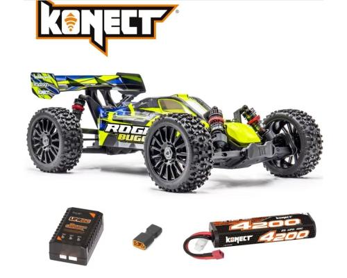 ROGUE Buggy 1/8th Brushless Geel - PAK batterijen en lader