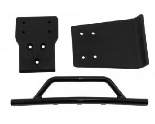 RPM80022 Black Front Bumper & Skid Plate for the Traxxas Slash 4