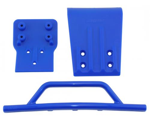 RPM80025 Blue Front Bumper & Skid Plate for the Traxxas Slash 4w