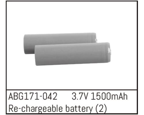 Re-chargeable Li-Ion Batteries - 3.7V 1500mAh (2)  ABG171-042