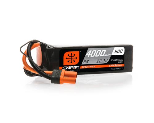 4000mAh 6S 50C 22.2V Smart LiPo Battery, IC5 (SPMX40006S50)