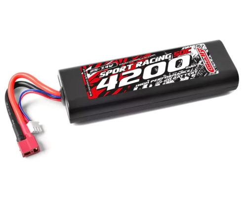 Team Corally - Power Racing 50C - 4200Mah - 2S - 7,4V - T-Plug - Hard Case - C-49024-D