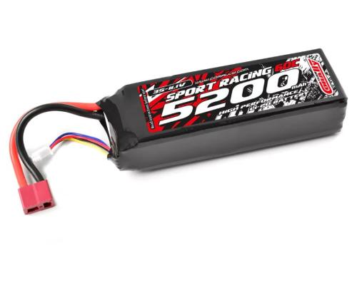 Team Corally - Power Racing 60C - 5200MAH - 3S - 11,1V - T-Plug - Semi-Soft Case - C-49231-D