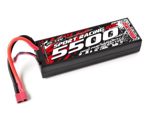 Team Corally - Power Racing 60C - 5500Mah - 2S - 7,4V - T-Plug - Hard Case - C-49125-D