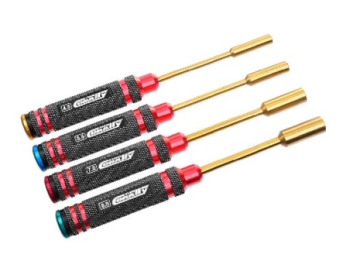 Team Corally - Pro Nut Driver Set - Ti-Ni Coated - 4.0 / 5.5 / 7.0 / 8.0 mm - 4 pcs C-16190