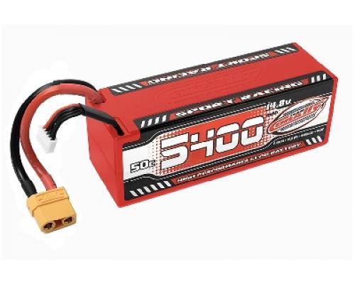 Team Corally - Sport Racing 50C LiPo Battery - 5400mAh - 14.8V - Stick 4S - Hard Wire - XT90